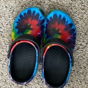 Tie dye crocs